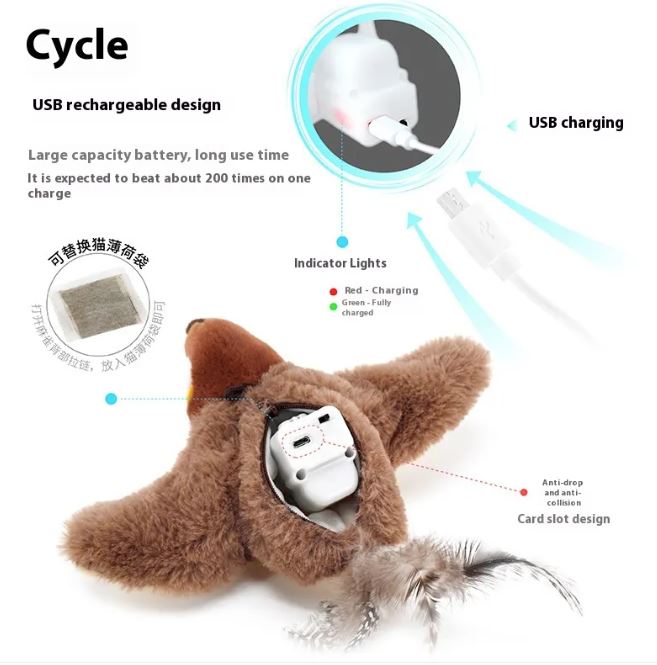 Flapping Bird Interactive Cat Toy