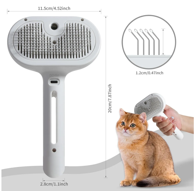 Deshedding Spray Brush for Cats & Dogs
